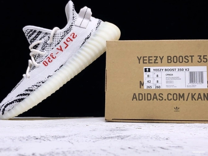 Yeezy CP9654 Black V2 White Boost Adidas 350 Zebra 0710